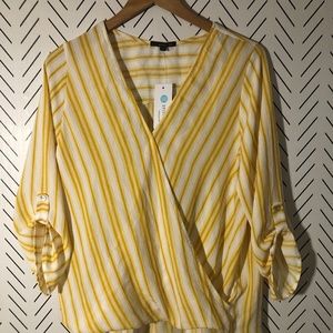 Yellow & White stripped blouse